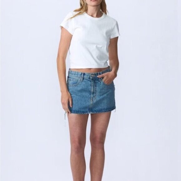 SLVRLAKE  BNWOT Re-Worked Mini Skirt -Great Divide Sz 25 - Picture 13 of 14